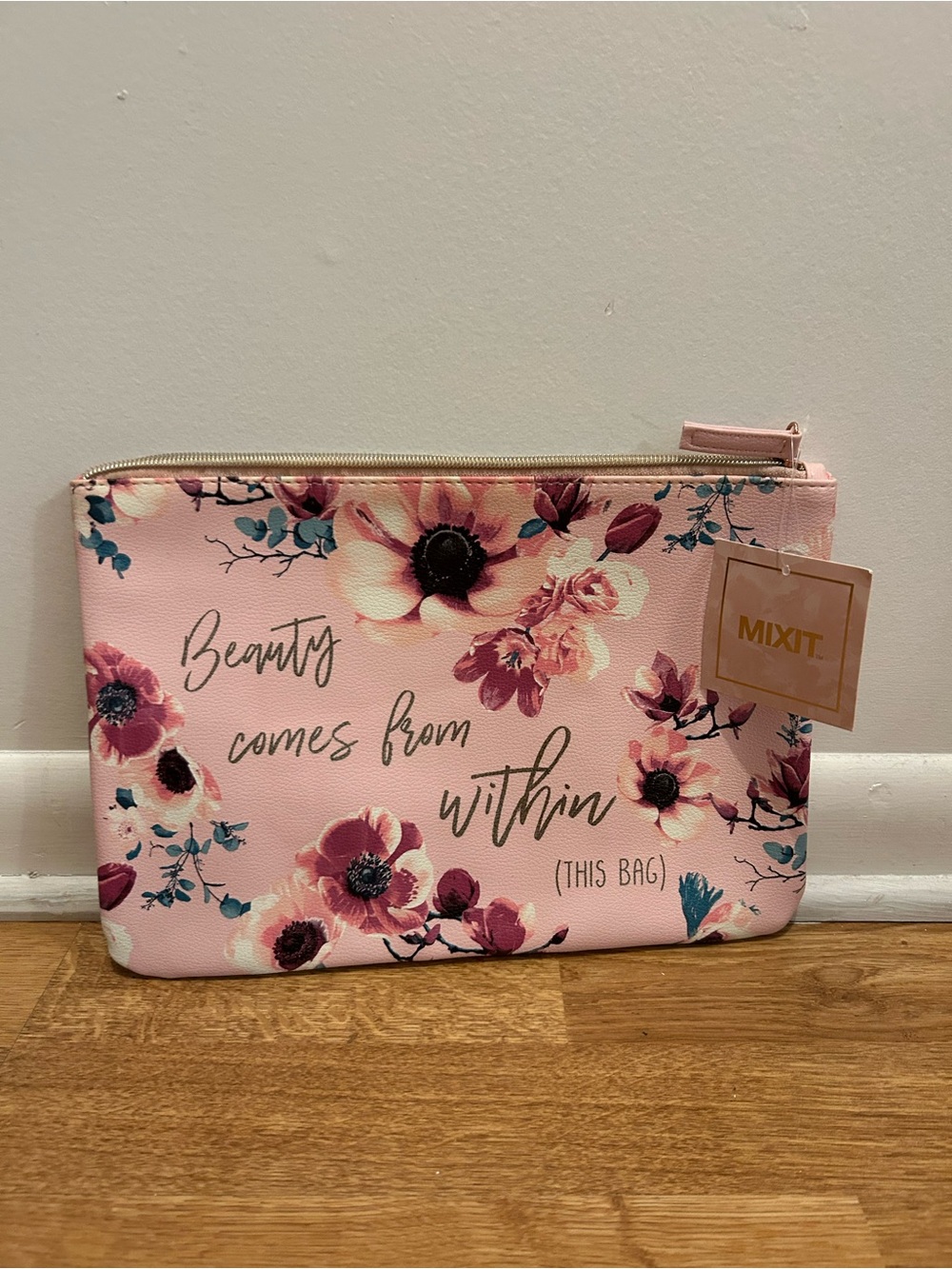 Mixit Floral Cosmetic Pouch in Pink, Purple & Teal